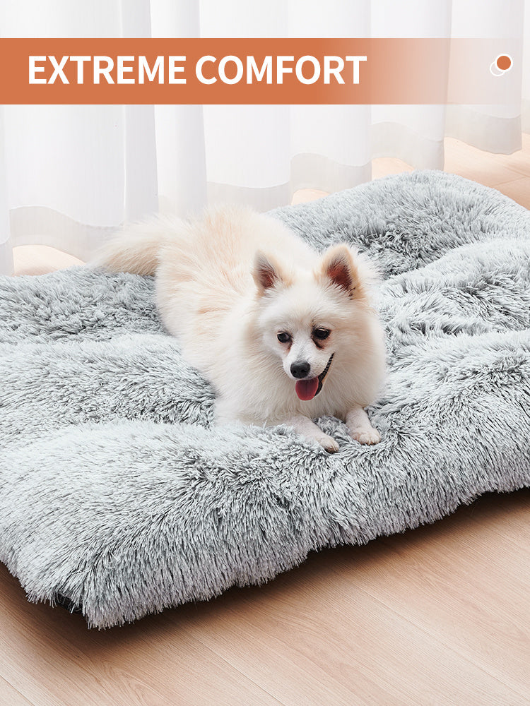 Dog Bed Mats Washable Large Dog Sofa Bed Portable Pet Kennel Long Plush House Sleep Protector Product Dog Bed